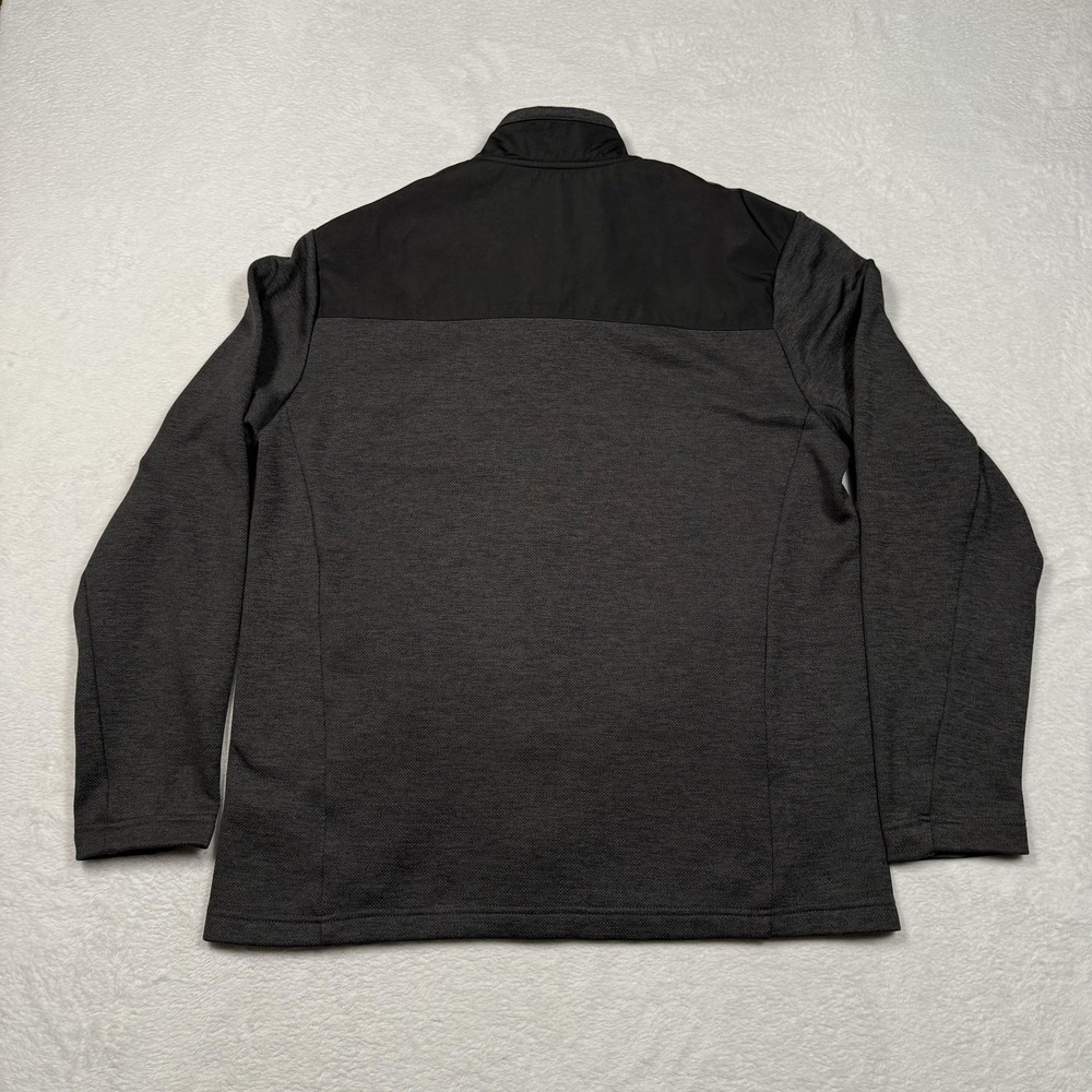 Orvis Jacket Mens Medium Gray Black Full Zip Fleece Softshell Pockets‎ Classic - Picture 4 of 8